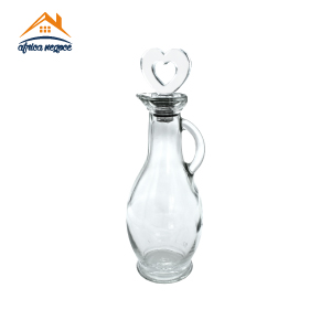 BOUTEILLE A HUILE 25CL A/C MOTIF COEUR TRANSPARENT 124125