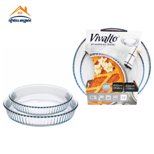 SET 2 PLATS A TARTE ROND OPTICL 12953 VIVALTO