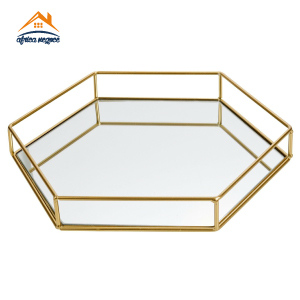 PLATEAU MIROIR HEXAGONAL 53329