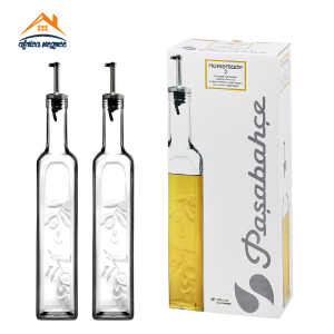 SET OIL/ VINAIGRE A/C METAL SILICON 80229 PASABAHCE