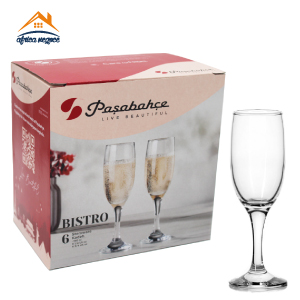 C6 VERRES A PIED FLUTE BISTRO 44419 GB PASABAHCE