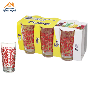 C6 VERRES TUPE 25 FLOWER ROUGE MG  GLASS