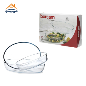 SET 3 PLAT FOUR OVAL BORCAM 59064/074/084 159027 PASABAHCE