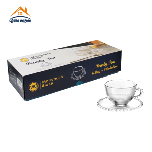 SERVICE A CAFE PEARLY 6TASSES+6 S TASSES 25CL MG GLASS