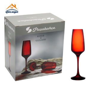 C6 VERRES A PIED RISUS ROUGE 155CC GB 440257 PASAABAHCE/4