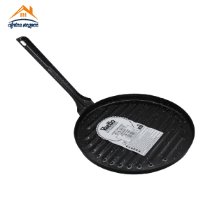 POELE EMAILLEE 22CM A/MANCHE POUR GRILLADES REF 01224 VAELLO