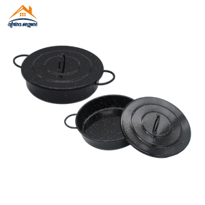 TORTIERE EMAILLE 20CM + COUVERCLE REF 5092 VAELLO