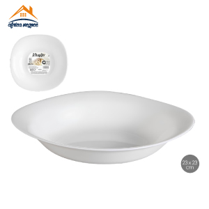 ASSIETTE CREUSE CARREE OPAL 23CM VIVALTO 92491