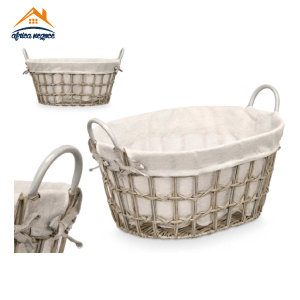 PANIER OVALGRIS PM A/POIGNEE 94572 GIFT DECOR