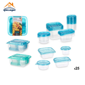 SET 25 BOITES A LUNCH A/COUVERCLES ASSOR 10750 ARTEREGAL