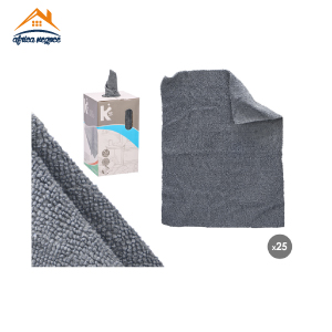 SET 25 CHIFFONS EN MICRO FIBRE 30*23 CM GRIS 11227 ARTEREGAL