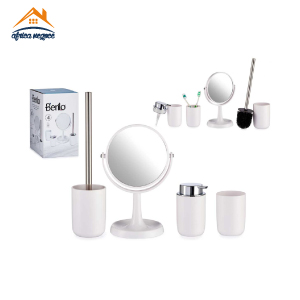 SET ACCESSOIRES SALLE DE BAIN BLANC 4 PCS BERILLO 17756 ARTEREGAL