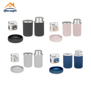 SET SALLE DE BAIN 3PCS COLORES PLASTIC 64062-064-065-066 BERILLO