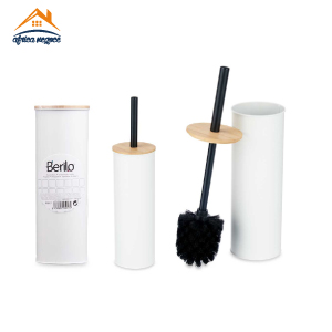 BROSSE DE TOILETTE BLANCHE+COUVERCLE  EN BAMBOO 91017 BERILLO